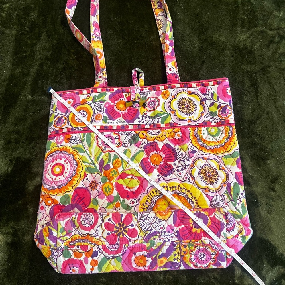 Vera Bradley Pink and Yellow Floral Tote